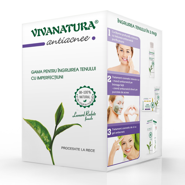 Kit îngrijire ten acneic în 3 pași  – Leonard Radutz Formula – VivaNatura