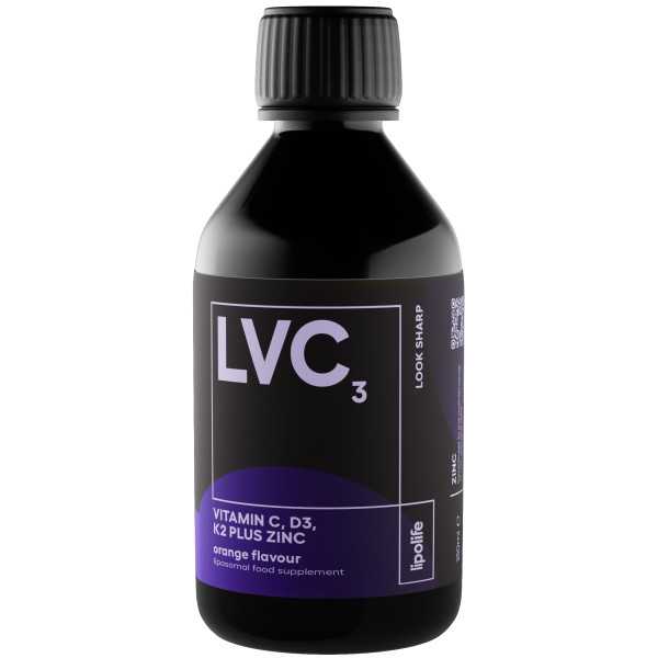 LVC3 - Vitamina C, D3, K2 plus Zinc lipozomala 240ml Lipolife