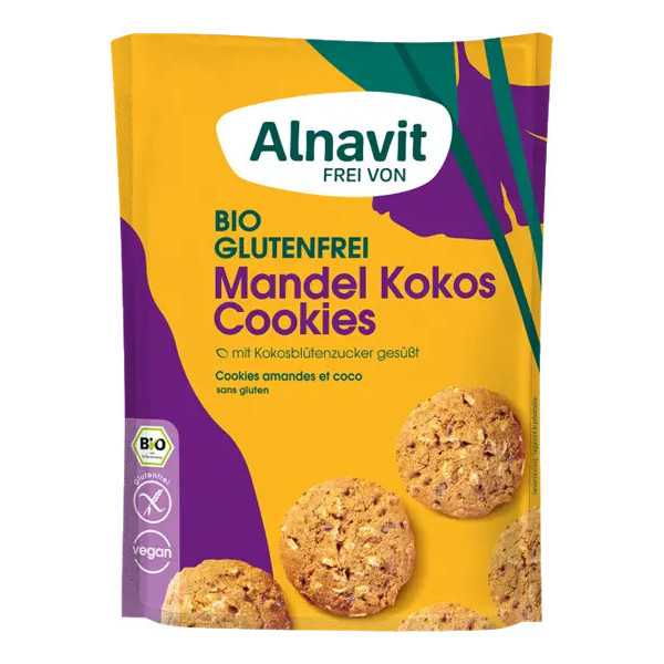 Biscuiti cu migdale si cocos bio  125g Alnavit