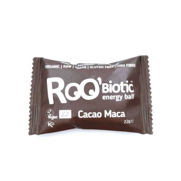 Biluta energizanta cu cacao si maca bio 22g Roobar