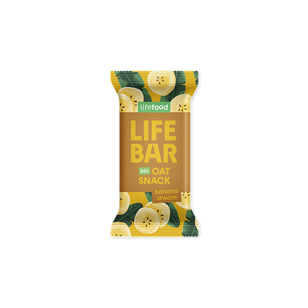Baton de ovaz cu banane bio 40g Lifebar