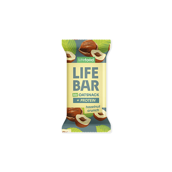 Baton proteic de ovaz cu alune de padure bio 40g Lifebar