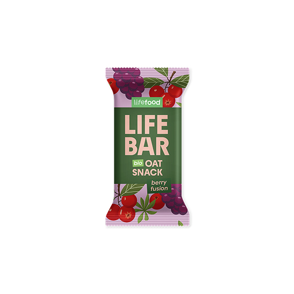 Baton de ovaz cu fructe de padure bio 40g Lifebar