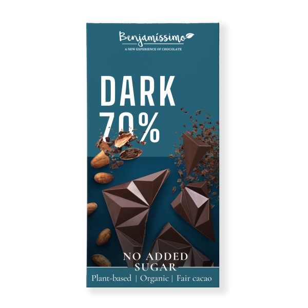 Ciocolata neagra 70% bio 60g Benjamissimo