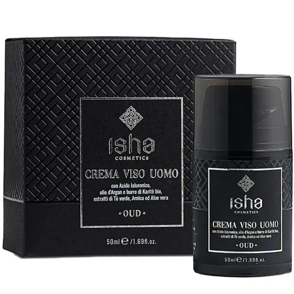 Crema de fata cu acid hialuronic si ulei de argan pentru barbati 50ml Isha