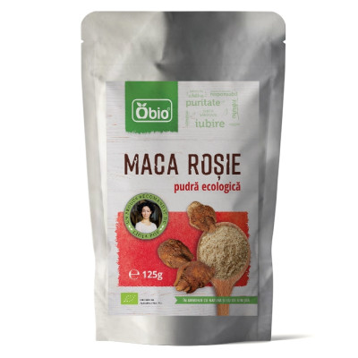 Maca rosie pudra bio 125g Obio
