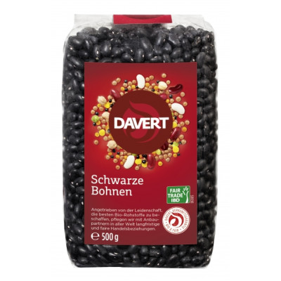 Fasole neagra bio 500g Davert