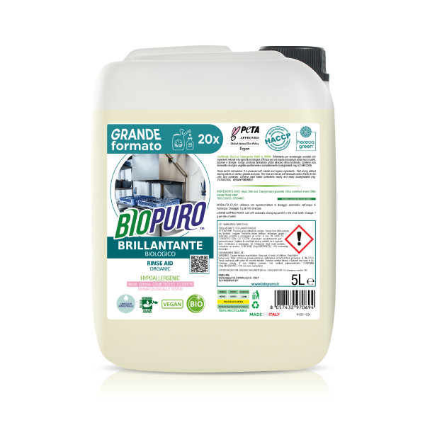 Solutie de clatire pentru masina de spalat vase hipoalergena ecologica 5l Biopuro