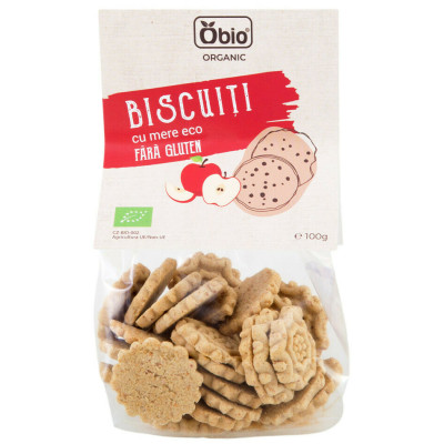 Biscuiti cu mere bio 100g Obio