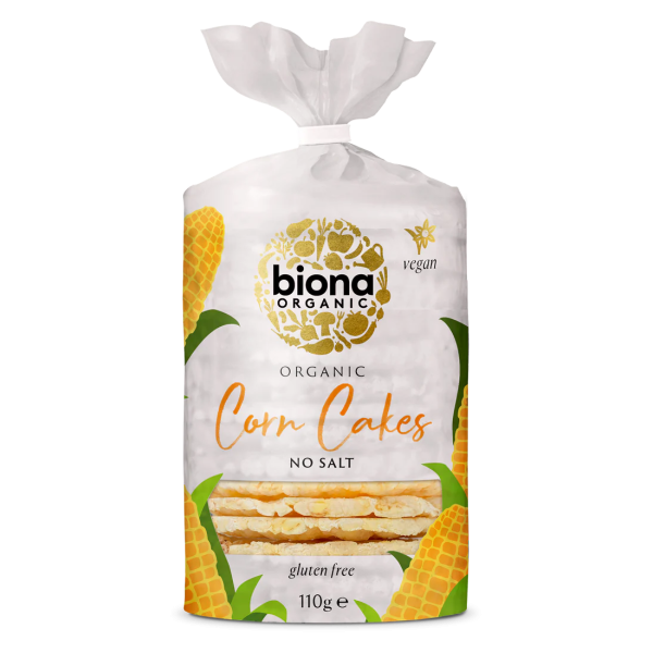 Rondele din porumb expandat fara sare bio 110g Biona