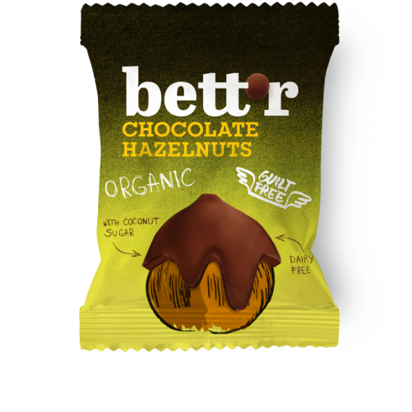 Alune de padure invelite in ciocolata bio 40g Bettr