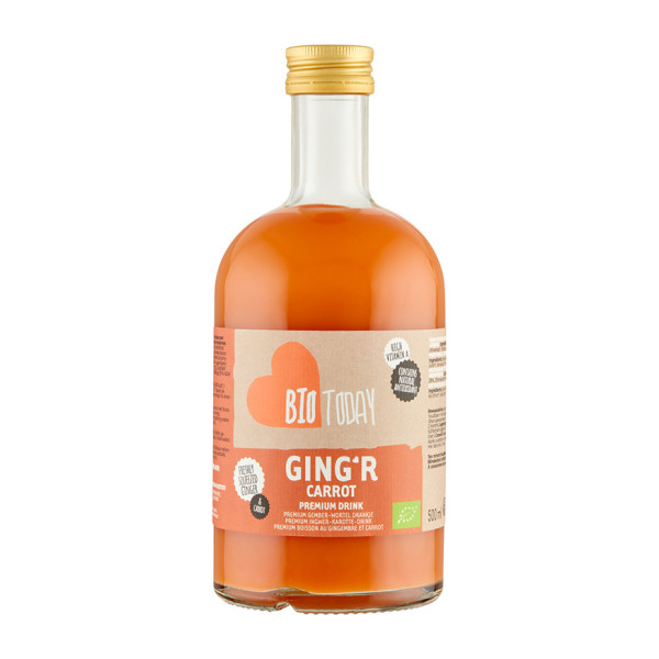 Bautura premium cu ghimbir si morcov bio 500ml Bio Today