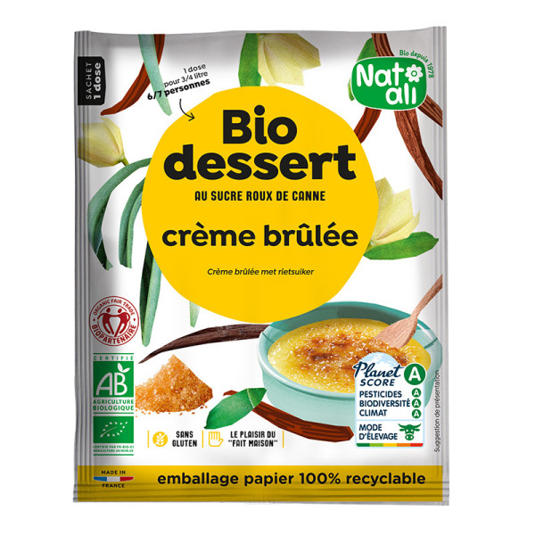 Desert crème brulee bio 80g Nat-ali