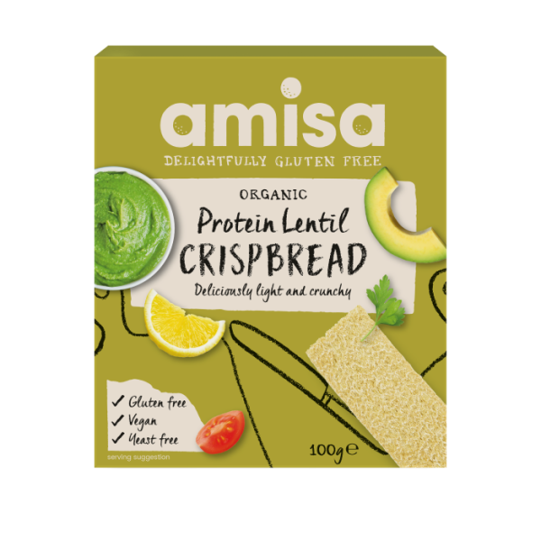 Crispbread proteic cu linte bio 100g Amisa