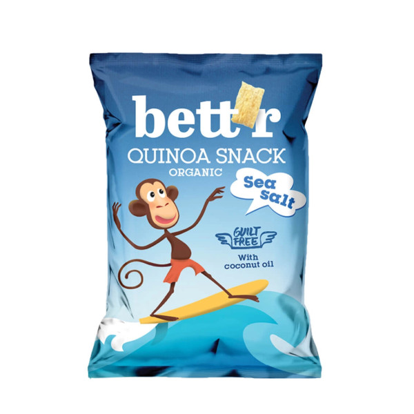Quinoa snack cu sare de mare bio 50g Bettr