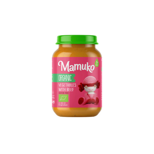 Piure de legume cu vita bio  6+ luni 190g Mamuko