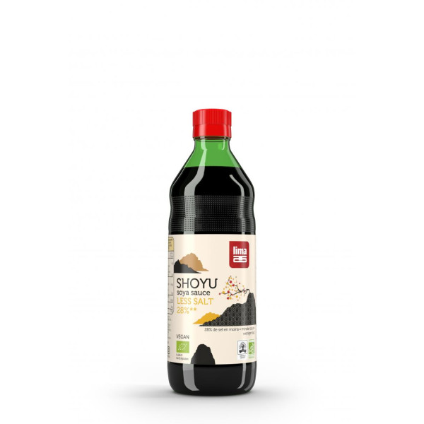 Sos de soia shoyu cu continut redus de sare bio 250ml Lima