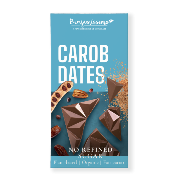 Ciocolata cu pudra de carob si curmale bio 60g Benjamissimo