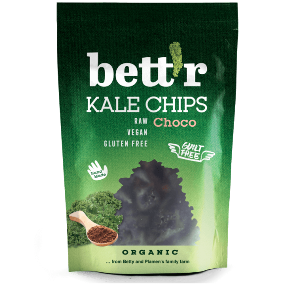 Chips din kale cu ciocolata bio 30g Bettr
