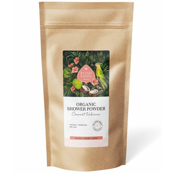 Gel de dus pudra cu cocos si hibiscus ecologic 250g - refill Eliah Sahil