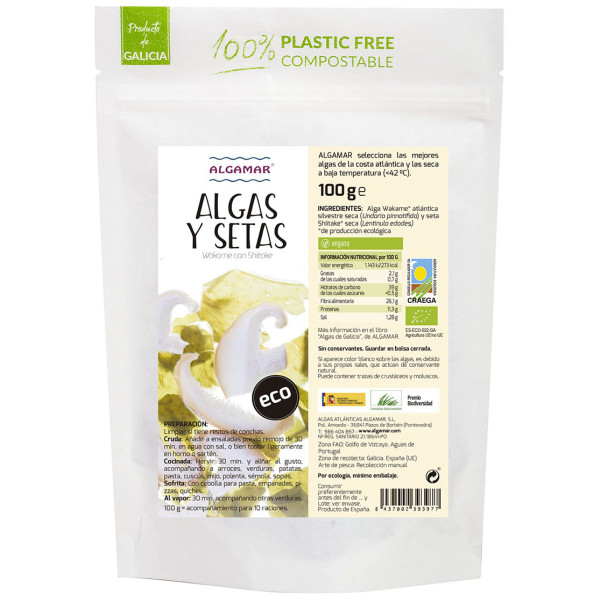 Alge cu ciuperci shiitake bio 100g Algamar