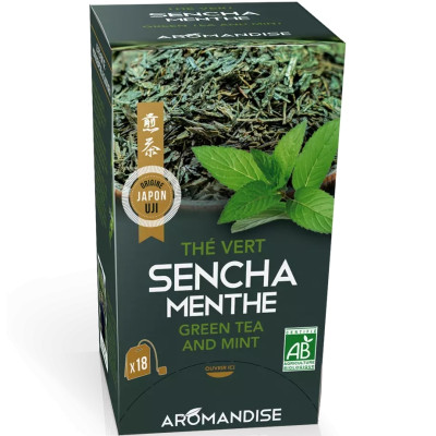 Ceai verde sencha cu menta...