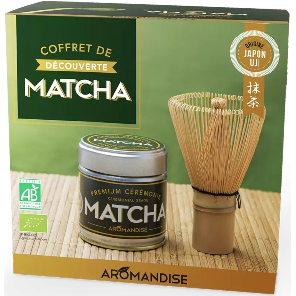 Set pentru ceai ceremonial matcha bio 30g Aromandise