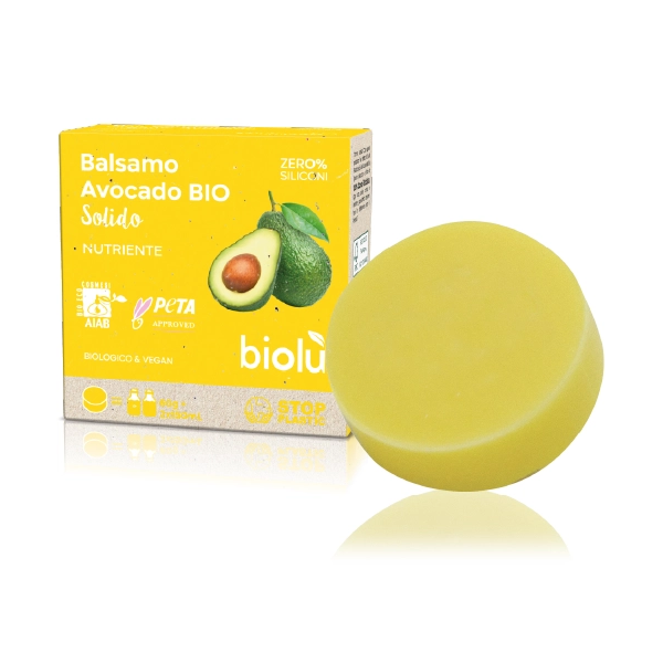 Balsam de par solid cu avocado ecologic 60g Biolu