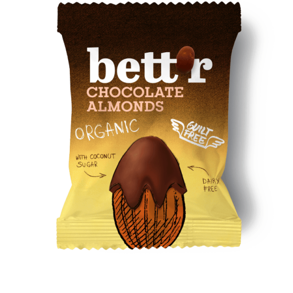 Migdale invelite in ciocolata bio 40g Bettr