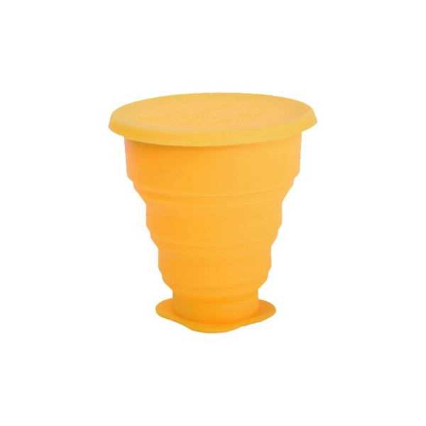 Pahar pliabil pentru igienizarea cupei menstruale galben 225ml Me Luna