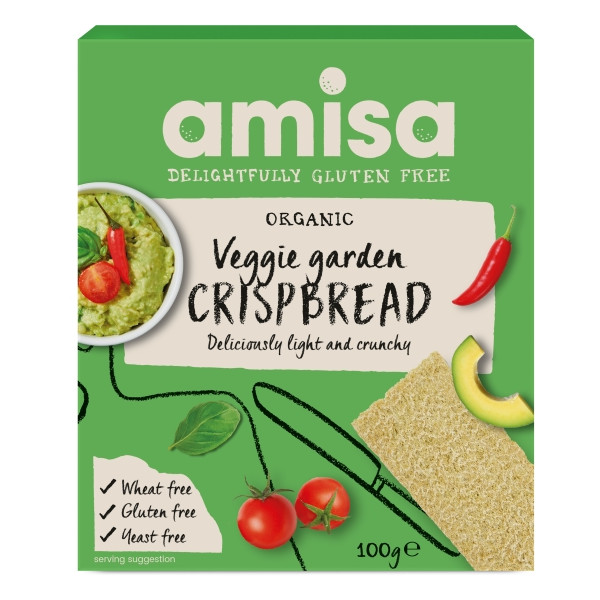 Crispbread veggie garden bio 100g Amisa