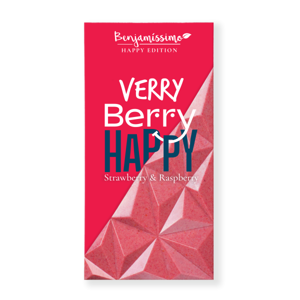 Ciocolata cu capsuni si zmeura bio  60g Benjamissimo