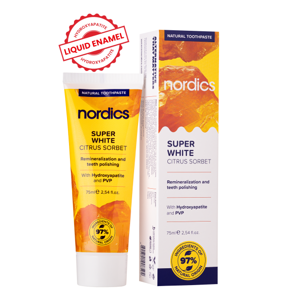Pasta de dinti pentru albire cu citrice 75ml Nordics