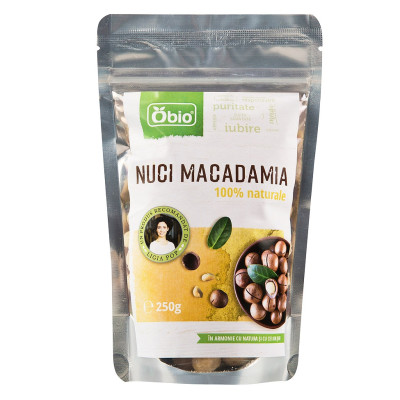 Nuci macadamia bio 250g Obio