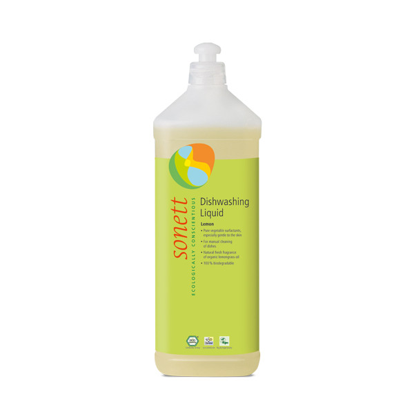 Detergent lichid pentru vase cu lamaie ecologic 1l Sonett