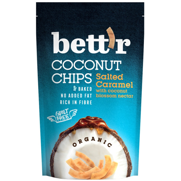 Chips de cocos si caramel sarat bio 70g Bettr