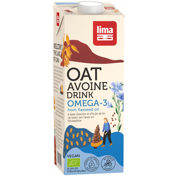 Bautura vegetala de ovaz cu omega 3 bio 1l Lima