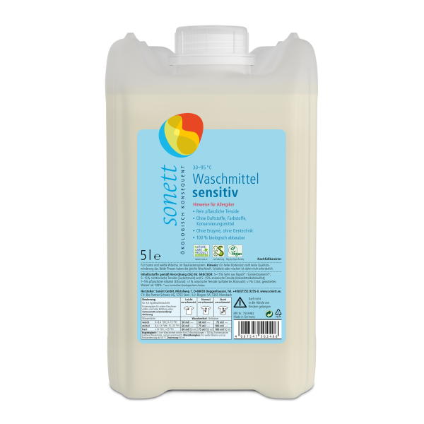 Detergent lichid pentru rufe sensitive ecologic 5l Sonett