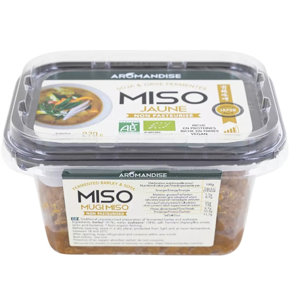 Pasta miso galbena bio 270g Aromandise