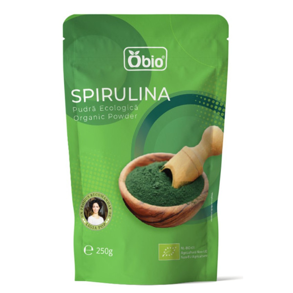 Spirulina pulbere bio 250g Obio