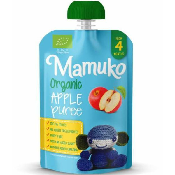 Piure de mere bio  4+ luni 100g Mamuko