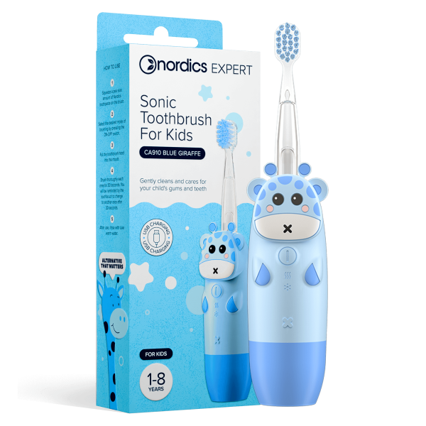 Periuta de dinti electrica pentru copii 1-8 ani - albastra Nordics