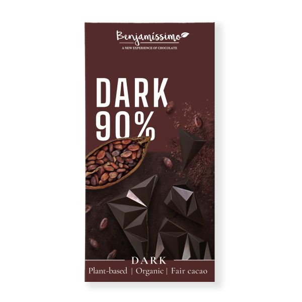 Ciocolata neagra 90% bio 60g Benjamissimo
