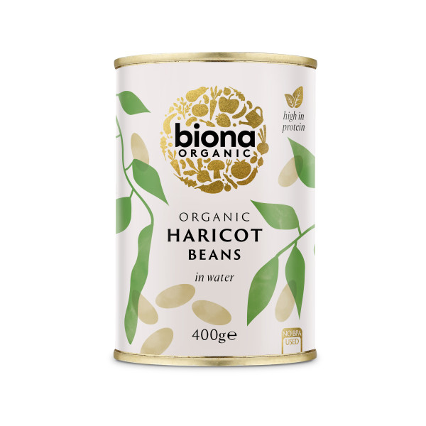 Fasole alba haricot la conserva bio 400g Biona