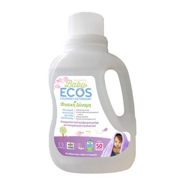 Detergent pentru hainutele bebelusilor cu lavanda si musetel 1.5L Ecos