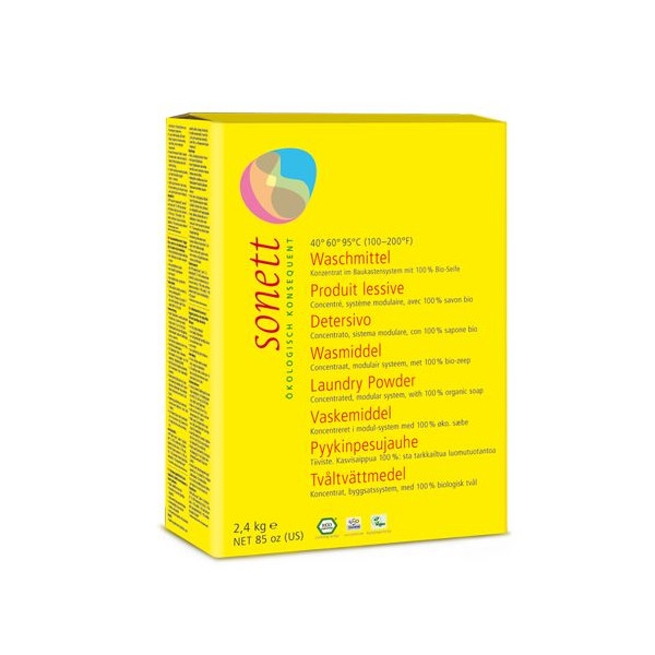 Detergent praf pentru rufe ecologic 2.4kg Sonett