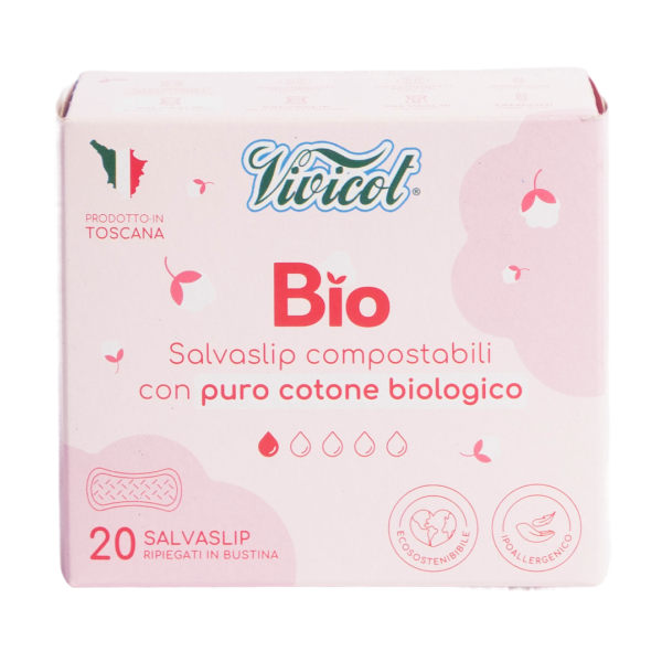 Protej slip din bumbac compostabil ecologic 1 picatura 20buc Vivicot