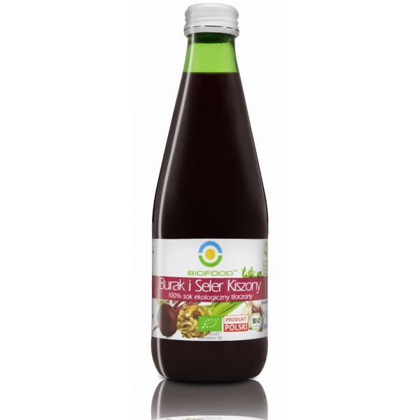 Suc de sfecla rosie si telina lactofermentata bio 300ml Biofood