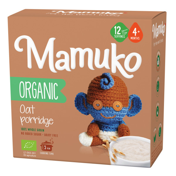 Porridge din ovaz bio  4+ luni 200g Mamuko