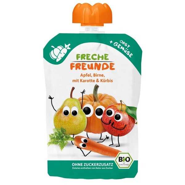 PIURE DE MERE, PERE, MORCOV SI DOVLEAC BIO 100G Erdbar